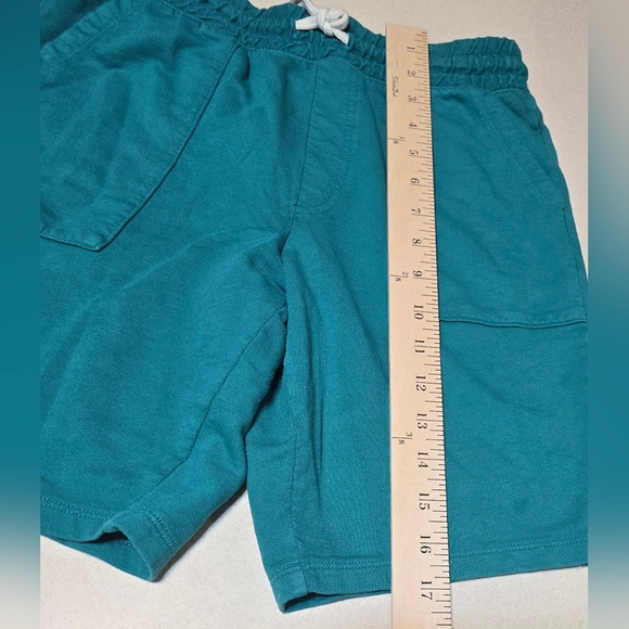 Wonder Nation Boys Husky Size L Large 10 12 Teal Green Drawstring Shorts Pockets - Picture 7 of 12